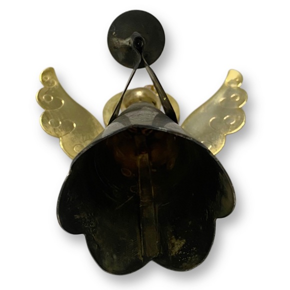 Vintage Mid Century Rustic Brass Angel Candle Snuffer Ornament - Picture 7 of 7